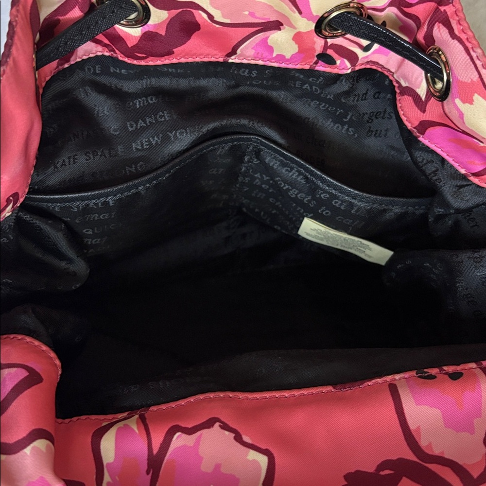 Kate Spade Nylon Vibrant Pink Floral Backpack EUC - Picture 7 of 8